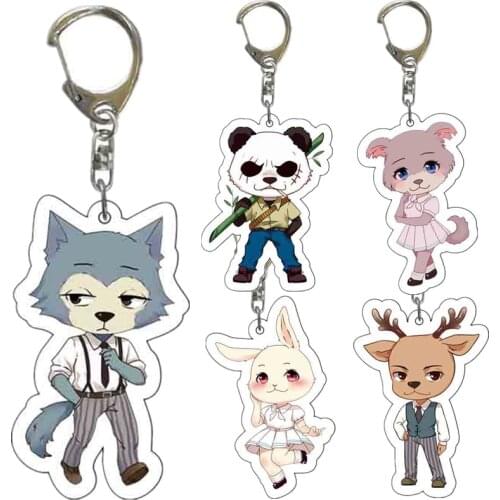 BEASTARS Legoshi Haru Louis Juno Gohin Cosplay Acrylic Key Chain Pendant Keyring Prop