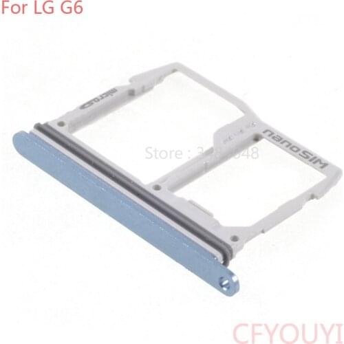 10pcs/lot SIM Card Tray Slot Holder + Micro SD Memory Sim Holder Adapter For LG G6 US997 VS988