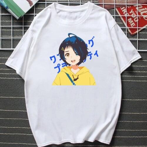 Anime Wonder Egg Priority Kawaii Printing T-shirt Women Man Summer Harajuku Manga T Shirt Fashion Casual Streetwear Tee