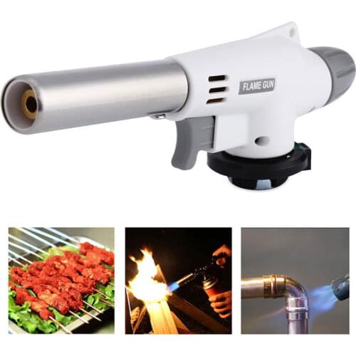 Camping Gas Welding Fire Flame Gun Cooking Soldering Butane Portable AutoIgnition Gas-Burner Flame Blowtorch Welding Flame Gun