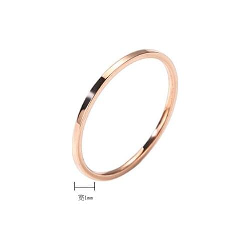 MOREDEAR 1MM Thin Stainless Steel Silver-color Couple Ring Simple Fashion Rose Gold Finger Ring For Women Anillos R3