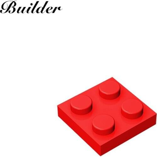 Little Builder 3022 MOC Thin Figures Bricks 2x2 Dots 10pcs Building Blocks DIY Creative Assembles Particles Toys for Children