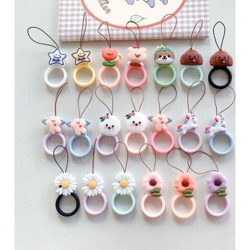 Mobile Phone Silicone Lanyard Ring Buckle Cartoon Lanyard Silicone Cartoon Ring Lanyard Game Machine Silicone Lanyard