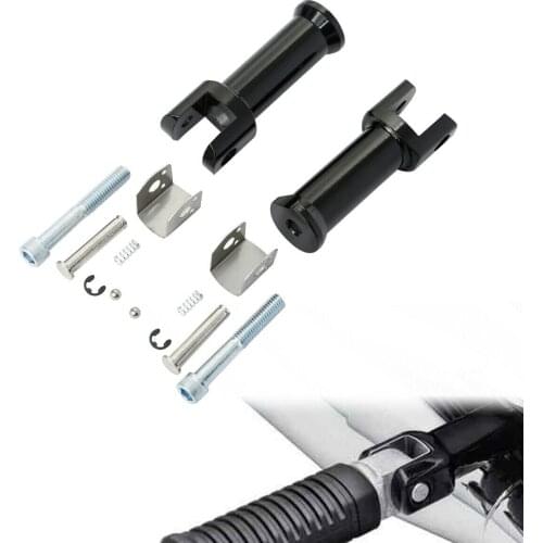 Motorcycle Passenger FootPeg Support Mount Kit For Harley Softail Slim FLSL 18-20 Black/Chrome