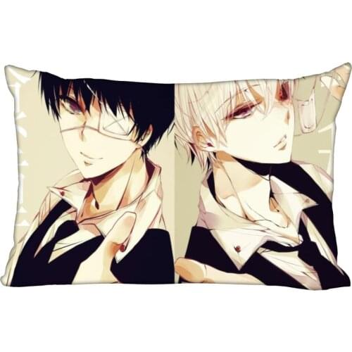 Custom Tokyo Ghouls Pillowcase Bedroom Home Office Decorative Pillow Cover Fabric Rectangle Zipper Pillow Cases 40x60CM,50X75CM