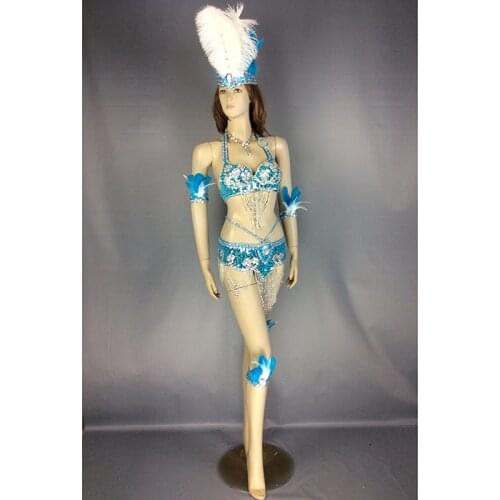 Free shipping new design top grade belly dance Samba Carnivel RIO Crystal Bra Costume Outfit Showgirl dancer costume 8 color