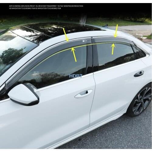 Fit for Audi A3L 2019 2020 2021 stainless steel Car Auto Accessories Decoration Window Visor Vent Shade Sun Rain Guard
