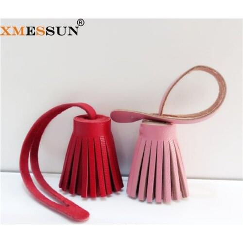 XMESSUN 2021 Genuine Leather Tassel Sheepskin Tassel Craft Tassels Accessories Charm Jewelry Decoration Hand Made 1pcs/Bag F242