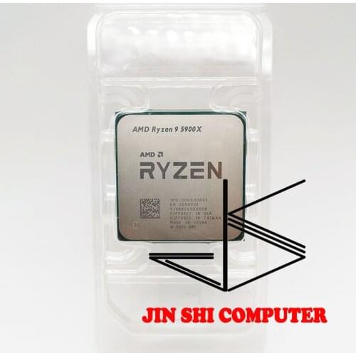 AMD Ryzen 9 5900X R9 5900X 3.7 GHz Twelve-Core 24-Thread CPU Processor 7NM L3=64M 100-000000061 Socket AM4 New but without fan