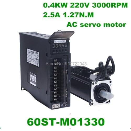 400W ac servo motor with driver mask servo motor 60ST-M01330 3000RPM 1.27Nm
