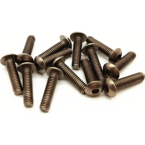 Titanium Bolt M5x6 8 10 12 15 20 25 30 35 40 45 50mm Ti Bolts Truss Head Not Polished Grade 2 Titanium Screw Ti Fastener