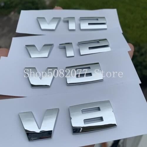 L4 L6 V6 V8 V12 Letters Emblem Discharging Logo Car Engine Displacement Badge Console Badge Sticker for BMW Audi VW Honda Toyota