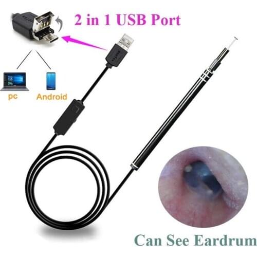 1 Set of In-ear Cleaning Endoscope USB Visual Ear Spoon 5.5 Mm Mini Camera Otoscope Otoscope Endoscope Tool Health Care