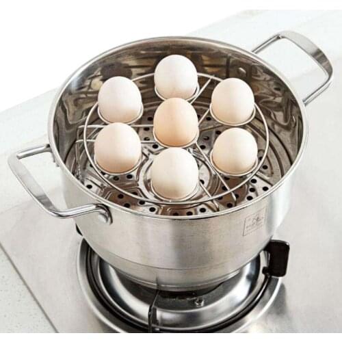 1 PC Stainless Steel Egg Steamer Shelf Cookware Pot Pan Egg Holder Egg Tray Durable Pressure Cooker Egg Tool Kitchen Accessories