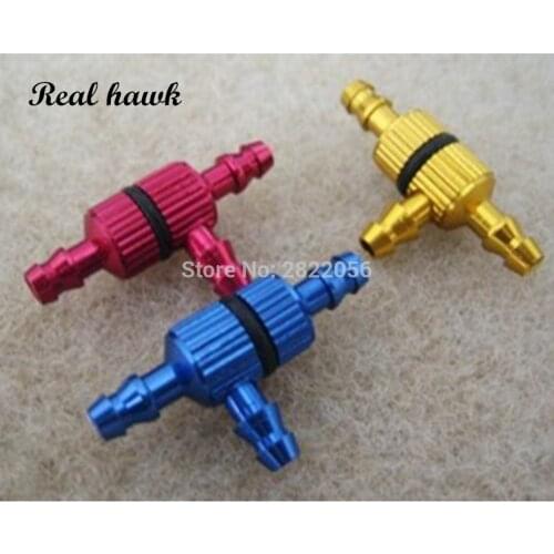 1pcs 3Color Big 3 Way / Three-Way T Type Fuel Jointer with Fuel Filter D8xd3.2xL28 for RC Gasoline Airplane