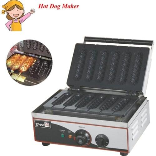 1pc Commercial French Hot Dog Making Machine Household Nonstick Cooking Surface Corn Shape Snack Makers EB-Q1