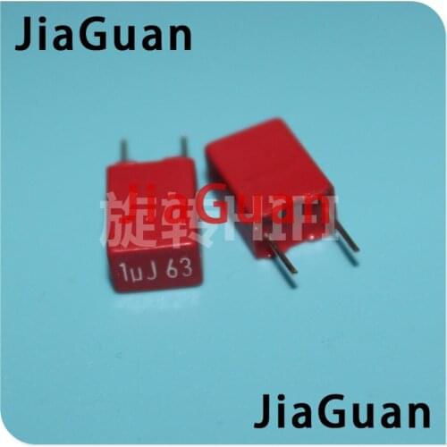 10PCS NEW RED WIMA MKS2 63V 1.0UF 1u0 105/63V 1UF PCM5mm hot sale store promotion Audio 1000NF 63V