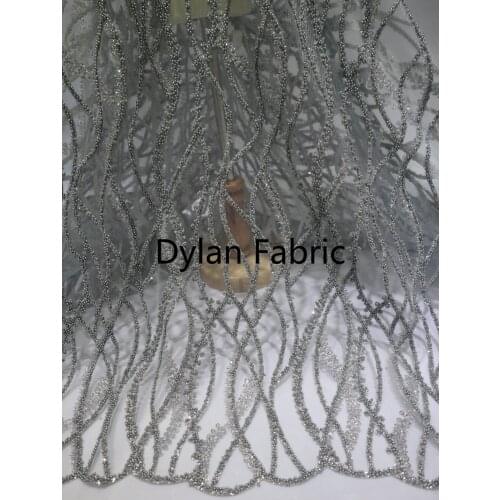 2021 New Embroidery Sequin Fabric Material Sparkly Fabric For Clothsing Party Evening Dress