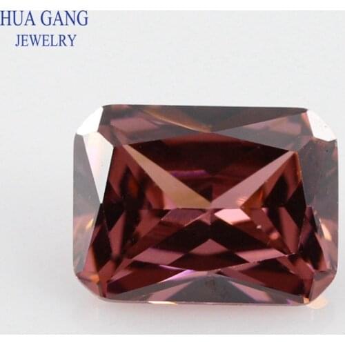 5A Rhodolite Octangle Shape Cut CZ Stone Synthetic Gems Cubic Zirconia For Jewelry Size 2x4~10x14mm Free Shipping