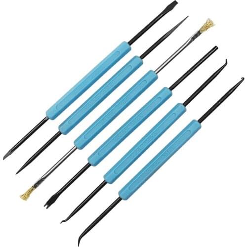 6pcs/Set Crowbar Electronic Heat Assist Repair Welding Cleaning Auxiliary tools for removing PCB components