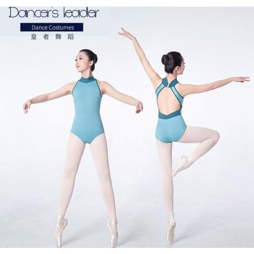 Ballet Dance Loetard For Women Blue Gymnastic Loetard Professional Ballet Tutu Dance Wear Stage Costume