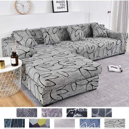 Sofa Cover for Living Room Stretch Printed Sofa Slipcover L shape Corner Sofa Covers funda sofa Elastic Couch Cover 1/2/3/4-seat