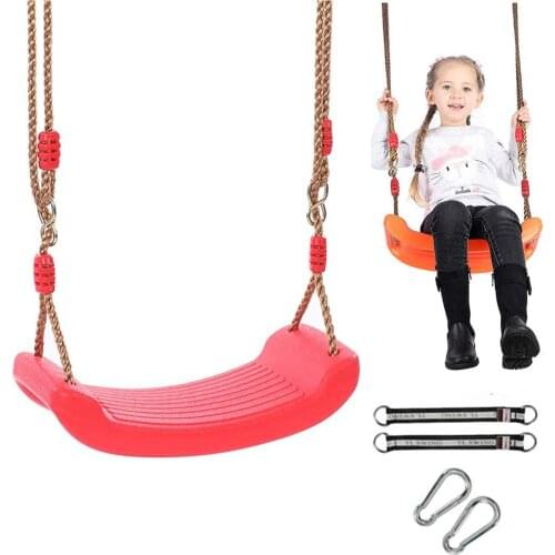 Kids Child Swing Tree Rope Seat Indoor Outdoor Set for Kindergarten Playground Tree Hanging Seat Play Park Toy with Carabiner