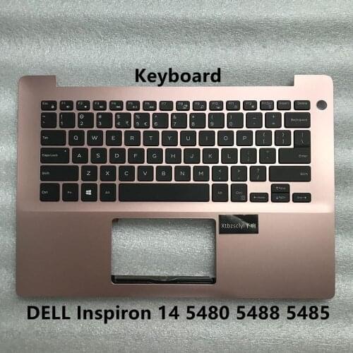 For new DELL inspiron 14 5480 5488 5485 pink upper top keyboard with or without backlight C shell 0XY97C XY97C