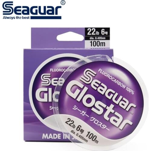 Seaguar GLOSTAR Fluorocarbon Fishing Line 4LB-70LB Test Carbon Fiber Monofilament Carp Wire Leader Line