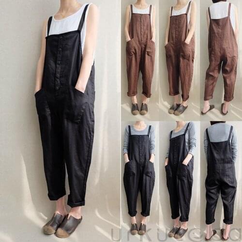 Hirigin Unif Girls Women Overalls Rompers Womens Jumpsuit 2018 Unif Casual Women Jumpsuit Wide Leg Harm Plus Size Women Clothes