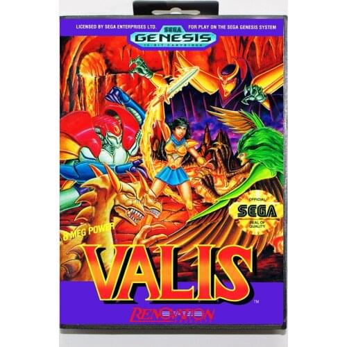 Valis 16bit MD Game Card For Sega Mega Drive/ Genesis with Retail Box