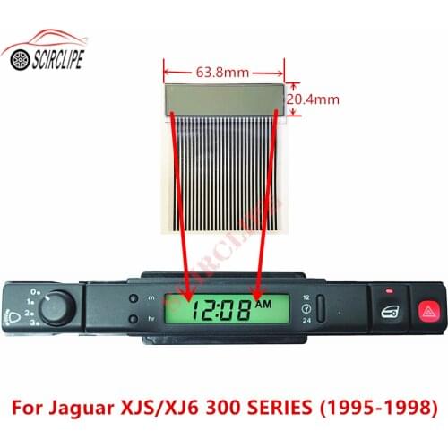 Instrument cluster Digital Clock Dash Clock Display LCD Screen with Ribbon Cable for Jaguar XJ6 XJ8 X300 XJR Daimler Six 1994-99