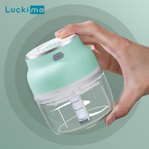 New Powerful Electric Food Garlic Vegetable Chopper Grinder USB Rechargeable Meat Fruit Crusher Press Processor Baby Food Maker