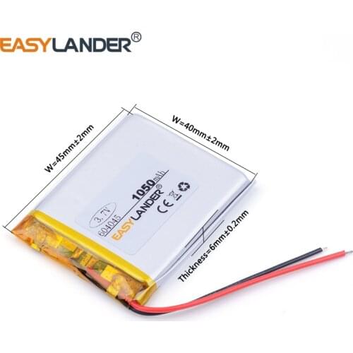 Size 604045 3.7V 1050 mah Lithium polymer Battery With Protection Board For GPS Tablet PC Digital Products toys PDA Tools