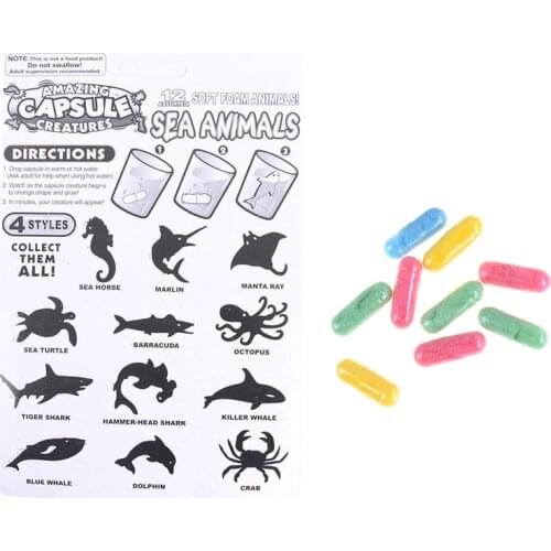 Fashion Magic Baby Early Educational Toy Kids Cartoon Dinosaur Toy Bath Toy Grow Capsule