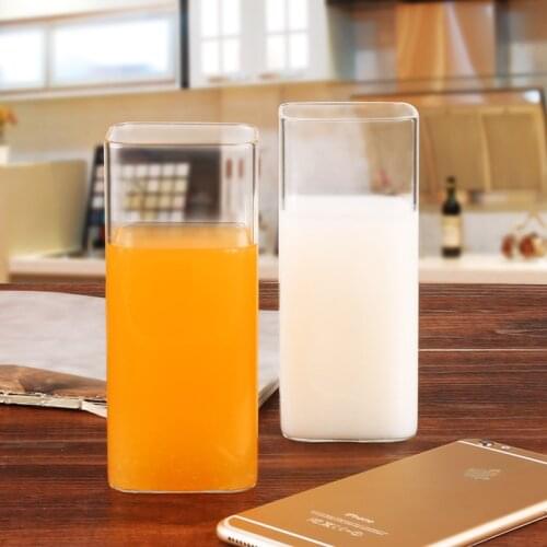 1pc Origami Style Glass Cup Transparent Tea Coffee Ice Beer Cup Heat Resistant Insulated drinkware Creative Milk Juice Mug set