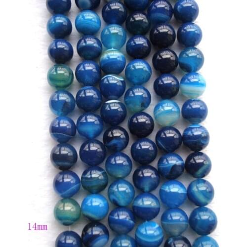 Natural Blue Botswana Agate 8mm,14mm Loose Beads For Jewelry Making DIY Bracelet Necklace Earrings