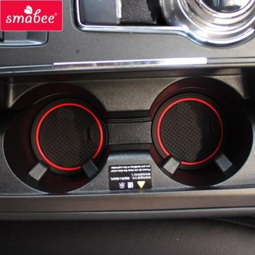 Smabee Anti-Slip Gate slot mat For Ford Mondeo Fusion 2013 ~ 2019 Rubber Cup Non-slip mats Interior Accessories Car sticker
