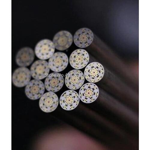 Brand new brass Mosaics Rivets for DIY Knife shank 130mm nail steel tube 6mm DIY knife handle screw Flower style