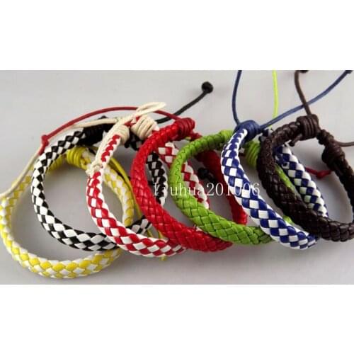 Wholesale 21 pcs/lot Fashion Jewelry Soft LEATHER BRACELET Mix Color