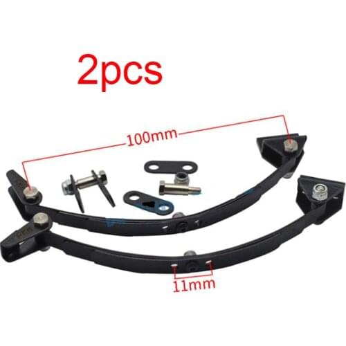 2Pcs Front Metal Suspension 7x100mm Shock Absorbing Steel Plate Universal Spare Parts For 1/14 Tamiya Trailer Truck Model