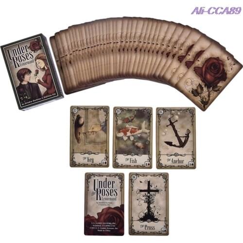 Under The Roses Lenormand 39 Card Deck The Clock Tower LOVE Oracle Tarot 9cm×6cm/3.54"x2.36"