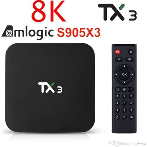 10pcs TX3 Smart TV Box Android 9.0 Amlogic S905X3 4GB 64GB Max 2.4G/5G Dual WiFi USB3.0 BT4.0 8K 4K H.265 Youtube Media Player