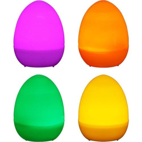 Multicolor 12PCS Battery Powered Easter Simulation Eggs Easter Decoration LED Lighting Eggs for Home Decoration Kids Gift