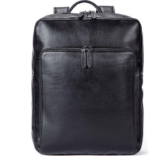 Hottest Men Backpack Cow Leather Functional Bags Men Waterproof Shoulder Bag Big Capacity Men Bag School Bags For Teenager