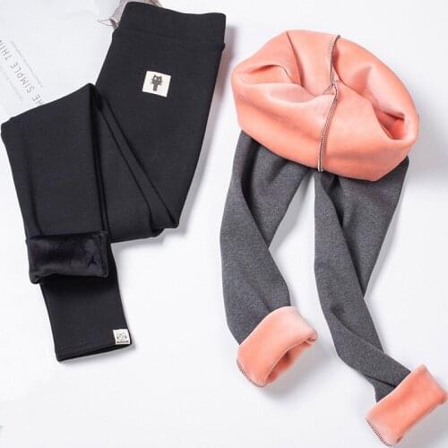 Sexy Leggings Women Pure Cotton Thicken Keep Warm Kitten Grey Plush High Waist Wear Large Tight Leggings Women Warm Cotton Pants