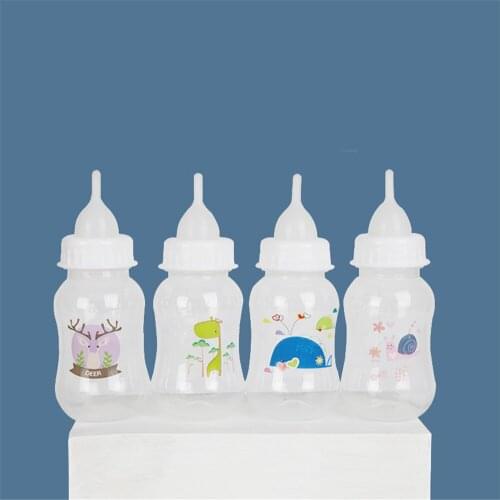 Puppy Kitten Feeder Bottle 150ml Small Animal Silicone Feeding Milk Bottles with Replacement Nipples Newborn Pet Drinking Bottle