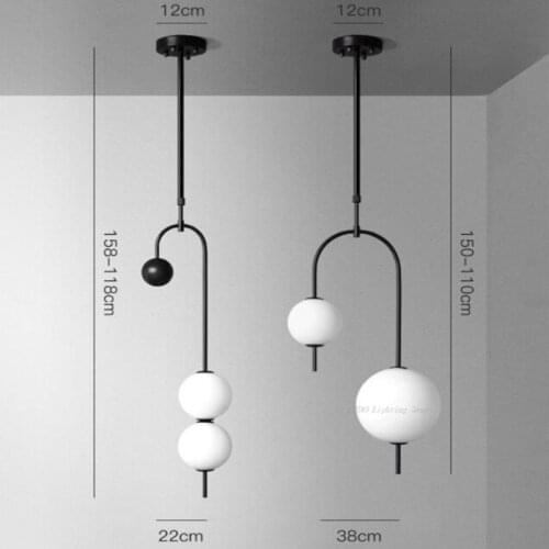 Nordic Modern Designer Pendant Lamp Simple Bar Table Dining Room Restaurant Magic Bean Pendant Lights Office Ball Grape Hanglamp