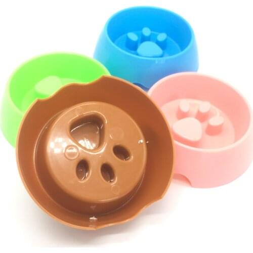 Footprint Pet Dog Feeding Food Bowls Puppy Slow Down Eating Feeder Dish Bowl Prevent Obesity Pet Dogs Supplies Durable ABS