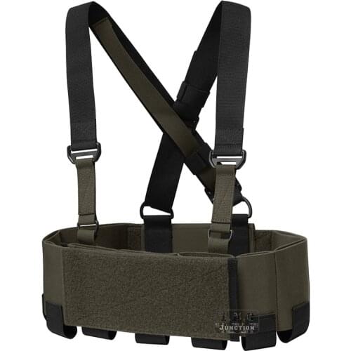 Tactical RANGER GREEN 5.56 Ready Chest Rig Fits Elastic Cummerbund Concealed Lightweight Vest For 3*5.56 2*Pistol Mags 1* Radio